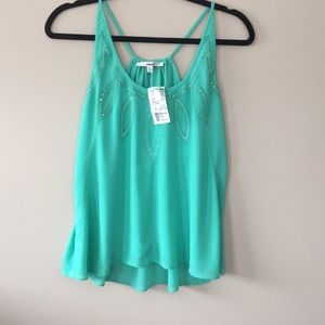 Papaya mint green tank top